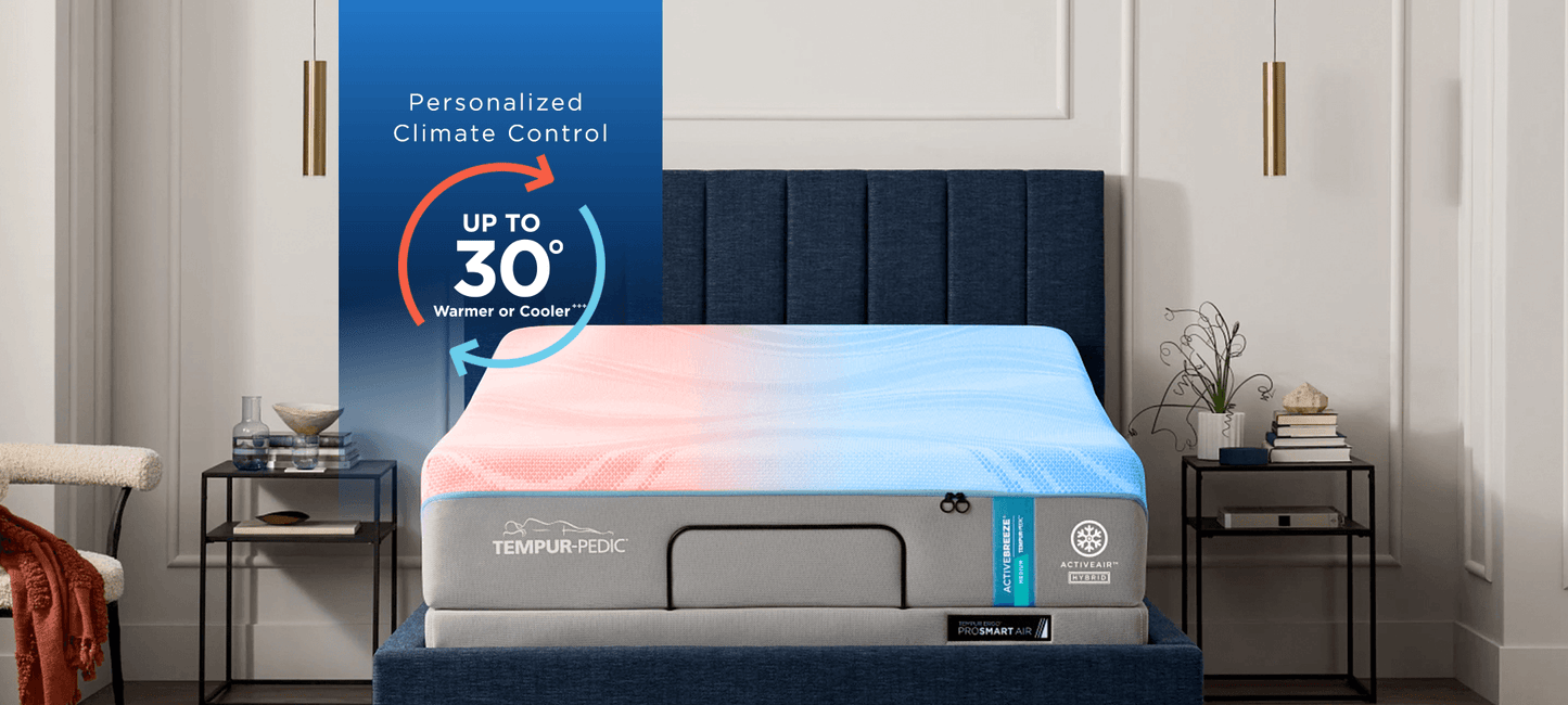 TEMPER-ActiveBreeze Climate Control TEMPUR-ActiveBreeze® Smart Bed Our most personalized sleep experience — feel up