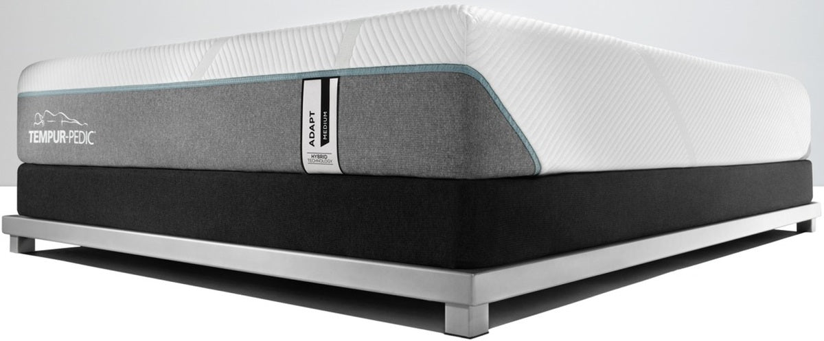 Tempur-Pedic® TEMPUR-Adapt® Medium Hybrid Queen Mattress and TEMPUR-Flat High Profile Foundation